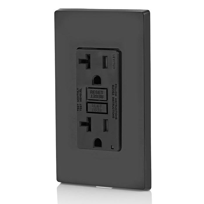 Leviton GFWT2-W Self-test SmartlockPro Slim GFCI Weather-Resistant and Tamper-Resistant Receptacle with LED Indicator, 20-Amp, White