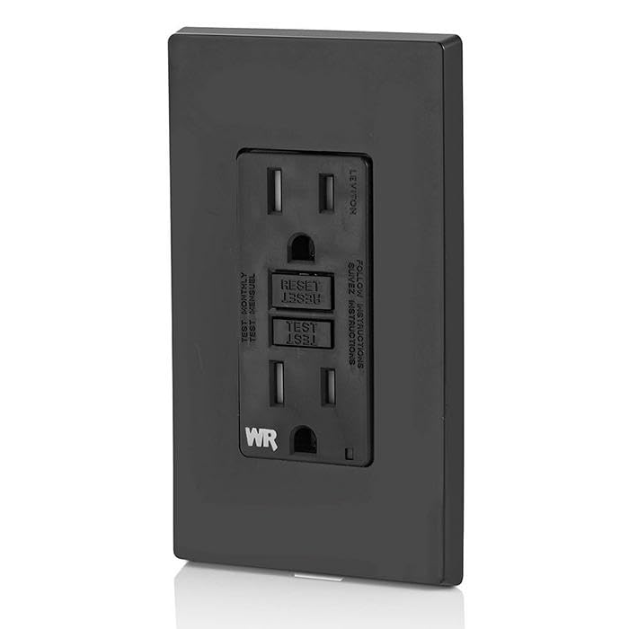 Leviton GFWT2-W Self-test SmartlockPro Slim GFCI Weather-Resistant and Tamper-Resistant Receptacle with LED Indicator, 20-Amp, White
