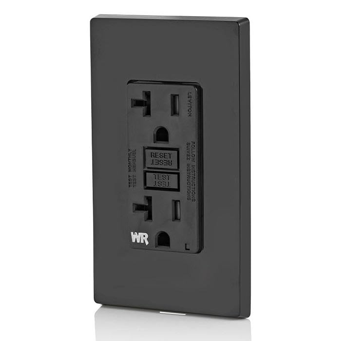 Leviton GFWT2-W Self-test SmartlockPro Slim GFCI Weather-Resistant and Tamper-Resistant Receptacle with LED Indicator, 20-Amp, White