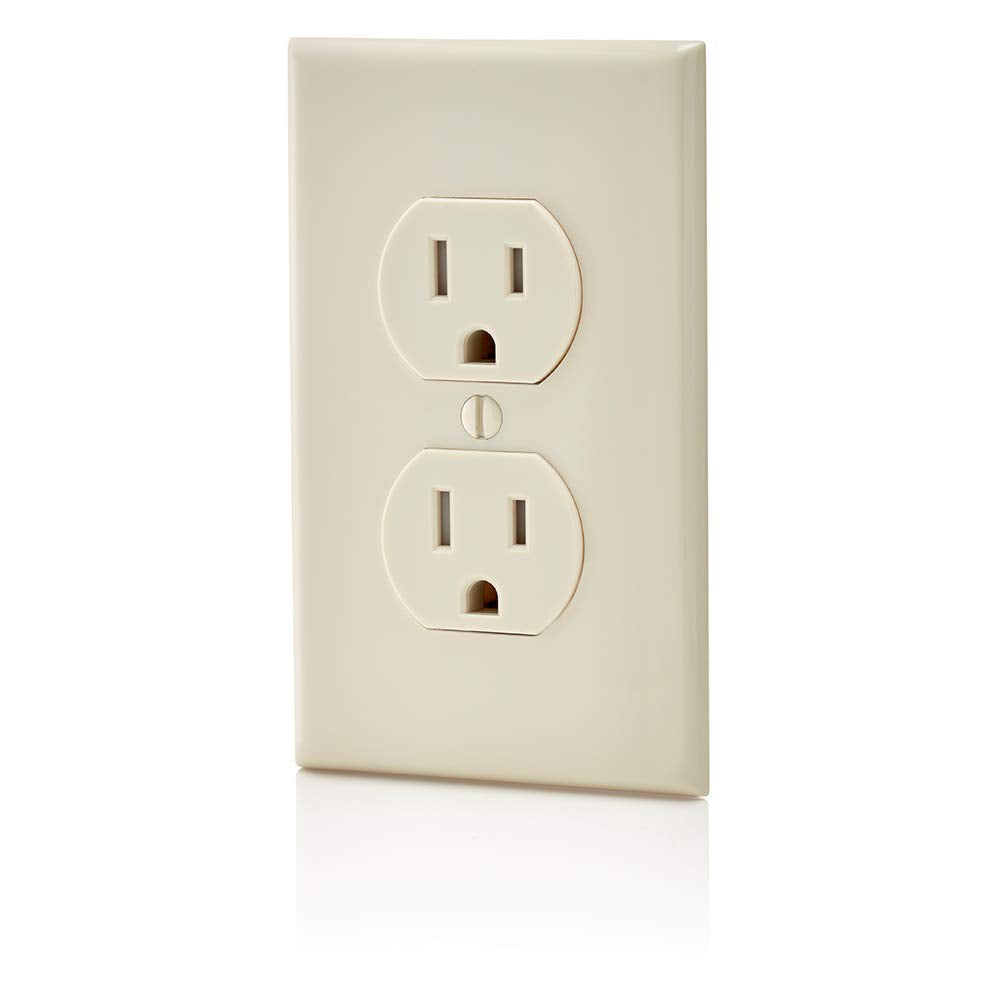 Leviton 15 Amp 125V Tamper Resistant Duplex Receptacle, T5320-WMP, White