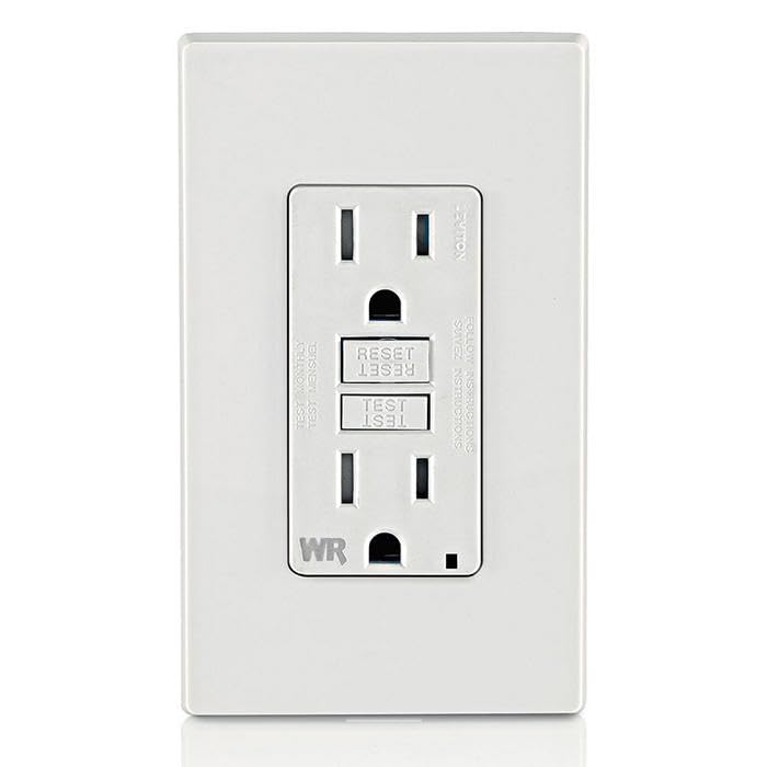 Leviton GFWT2-W Self-test SmartlockPro Slim GFCI Weather-Resistant and Tamper-Resistant Receptacle with LED Indicator, 20-Amp, White
