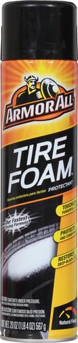 Armor All Tire Foam, Tire Cleaner Spray for Cars, Trucks, Motorcycles, 20 Oz Each, 1.25 Pound (Pack of 1)