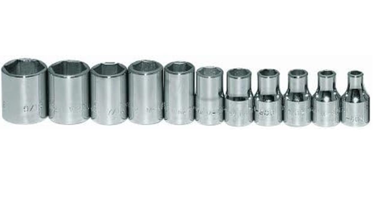 Williams JHWM-604 1/4-Inch Drive Shallow SAE Socket, 6 Point, 1/8-Inch Size, High-Polished Chrome Finish, Designed For Use On 6 Point Fasteners
