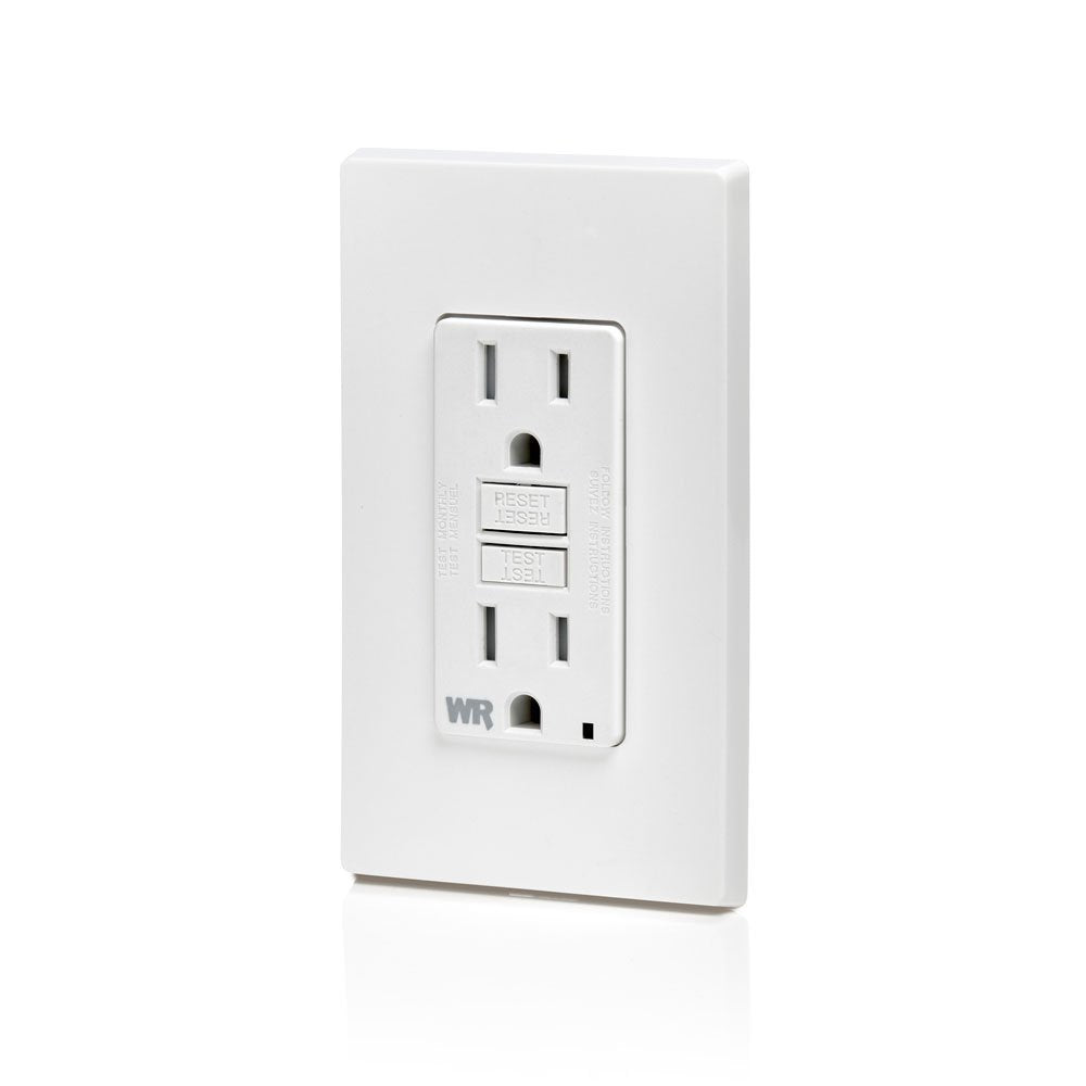 Leviton GFWT2-W Self-test SmartlockPro Slim GFCI Weather-Resistant and Tamper-Resistant Receptacle with LED Indicator, 20-Amp, White