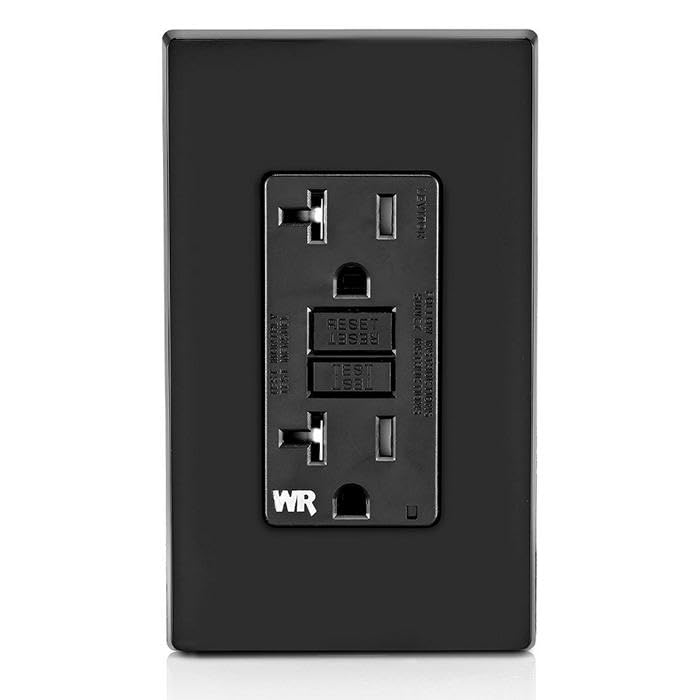 Leviton GFWT2-W Self-test SmartlockPro Slim GFCI Weather-Resistant and Tamper-Resistant Receptacle with LED Indicator, 20-Amp, White