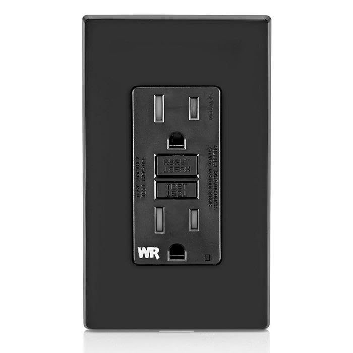 Leviton GFWT2-W Self-test SmartlockPro Slim GFCI Weather-Resistant and Tamper-Resistant Receptacle with LED Indicator, 20-Amp, White