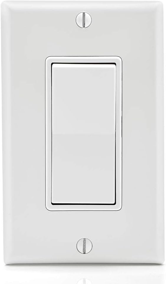 Leviton 15 Amp Decora Antimicrobical Wall Switch Single-Pole, 5601-2AW, White