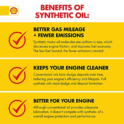Shell Rotella T6 Full Synthetic 15W-40 Motor Oil, 1 Gallon (3 Pack)