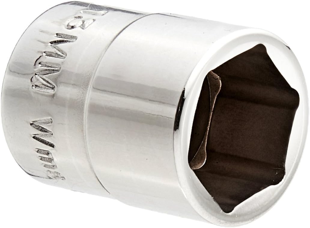Williams JHWM-604 1/4-Inch Drive Shallow SAE Socket, 6 Point, 1/8-Inch Size, High-Polished Chrome Finish, Designed For Use On 6 Point Fasteners