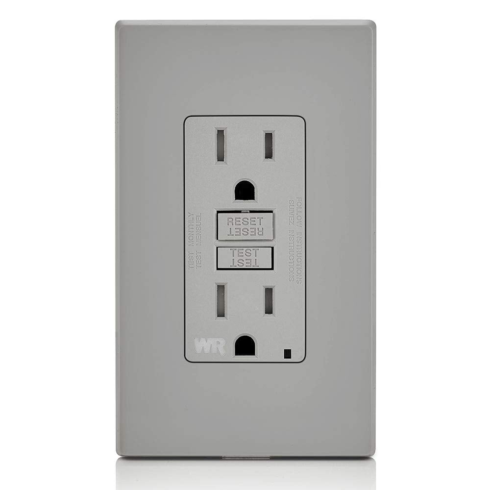 Leviton GFWT2-W Self-test SmartlockPro Slim GFCI Weather-Resistant and Tamper-Resistant Receptacle with LED Indicator, 20-Amp, White