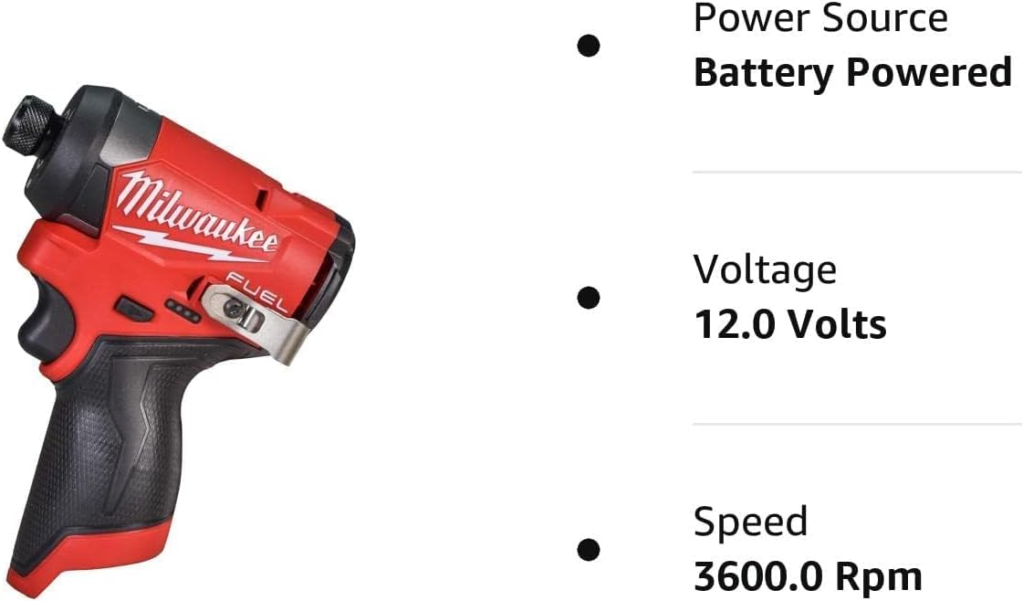Milwaukee 3453-20 12V Fuel 1/4" Cordless Hex Impact Driver (Bare Tool)