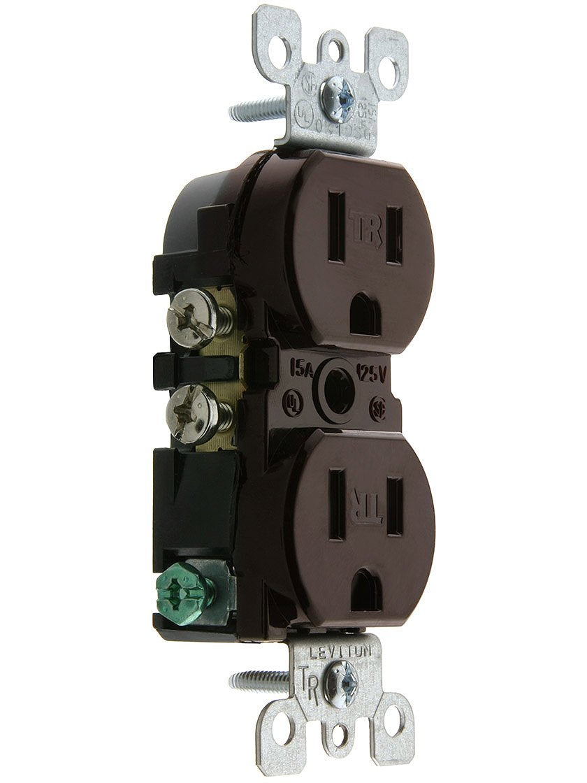 Leviton 15 Amp 125V Tamper Resistant Duplex Receptacle, T5320-WMP, White