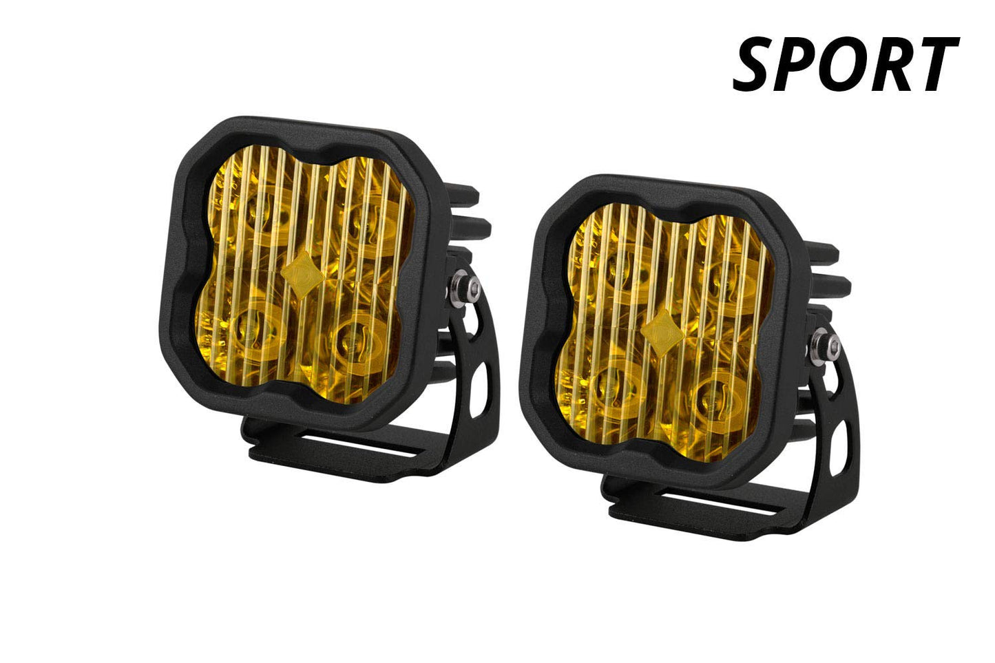 Diode Dynamics SS3 SAE Yellow Sport LED Pod (pair), Combo with Amber Backlight