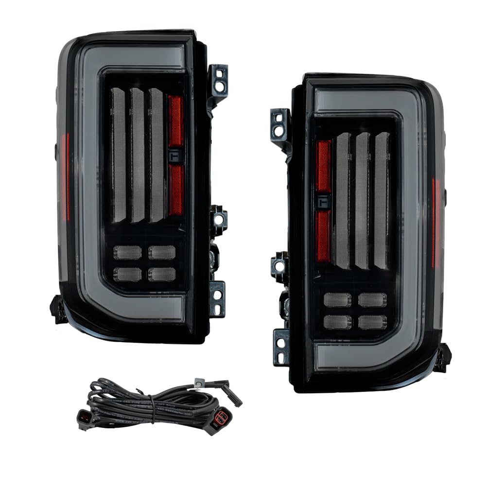 LED Tail Lights compatible with Ford Bronco 2021-2025 (pair), Smoked