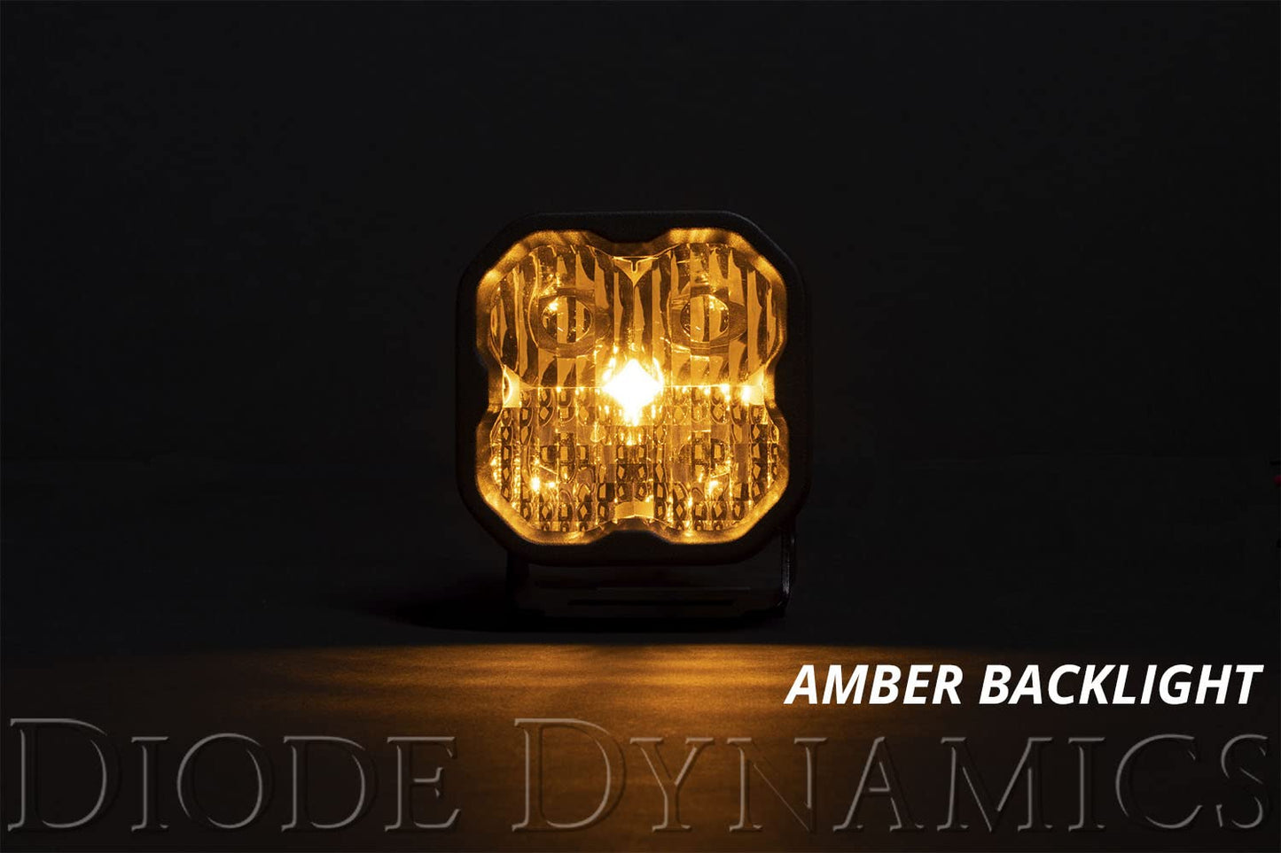 Diode Dynamics SS3 SAE Yellow Sport LED Pod (pair), Combo with Amber Backlight