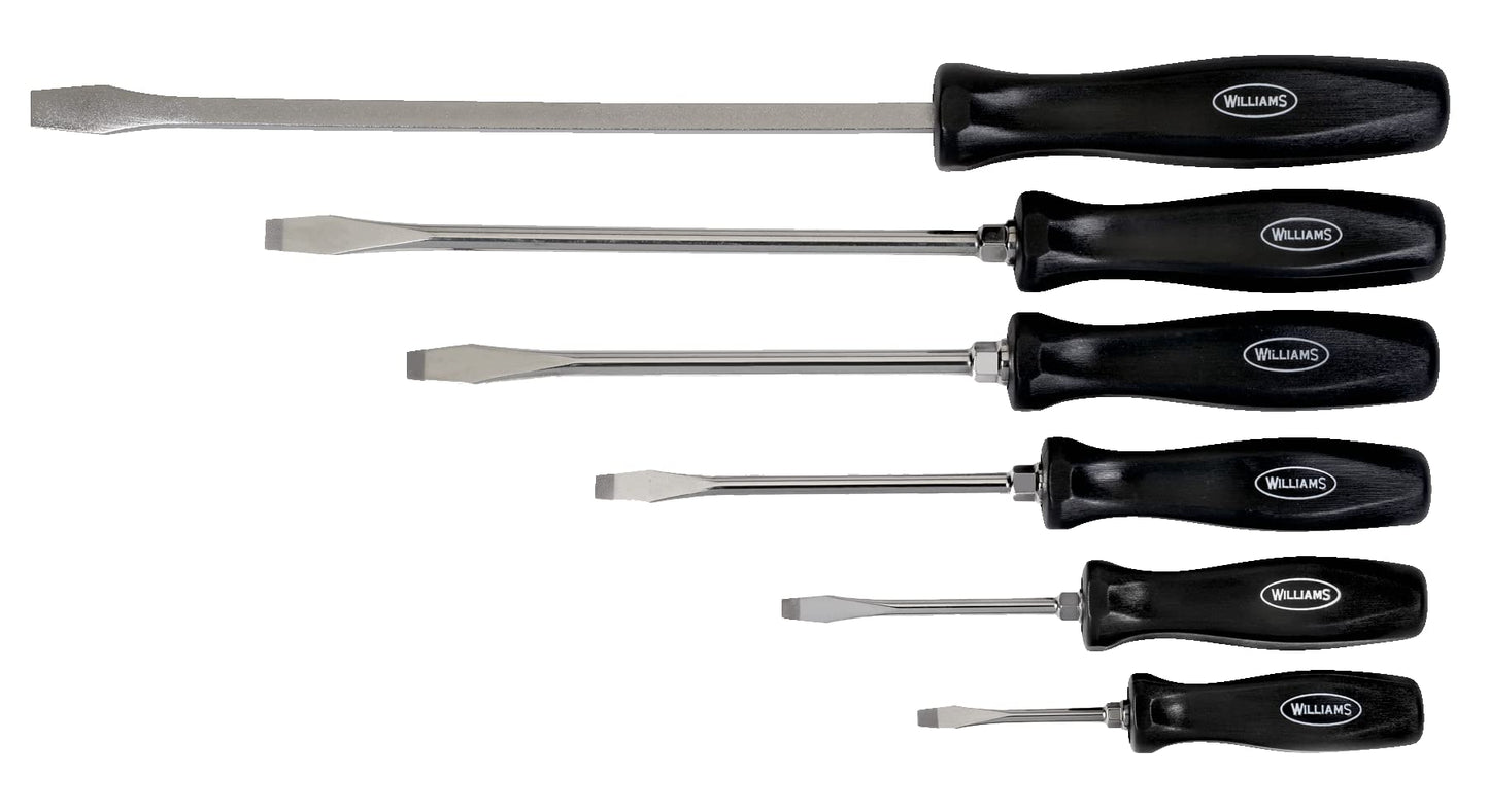 Williams 8-Piece Endurogrip Multi-Size Screwdriver Set, Keystone Slots Hex Bolster & Phillips, Comfort Grip Prevents Slippage, Extra Strength Steel Chrome Blades
