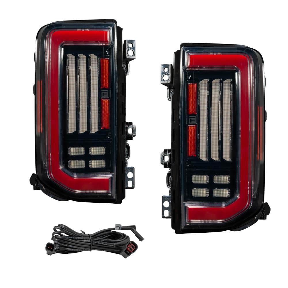LED Tail Lights compatible with Ford Bronco 2021-2025 (pair), Smoked