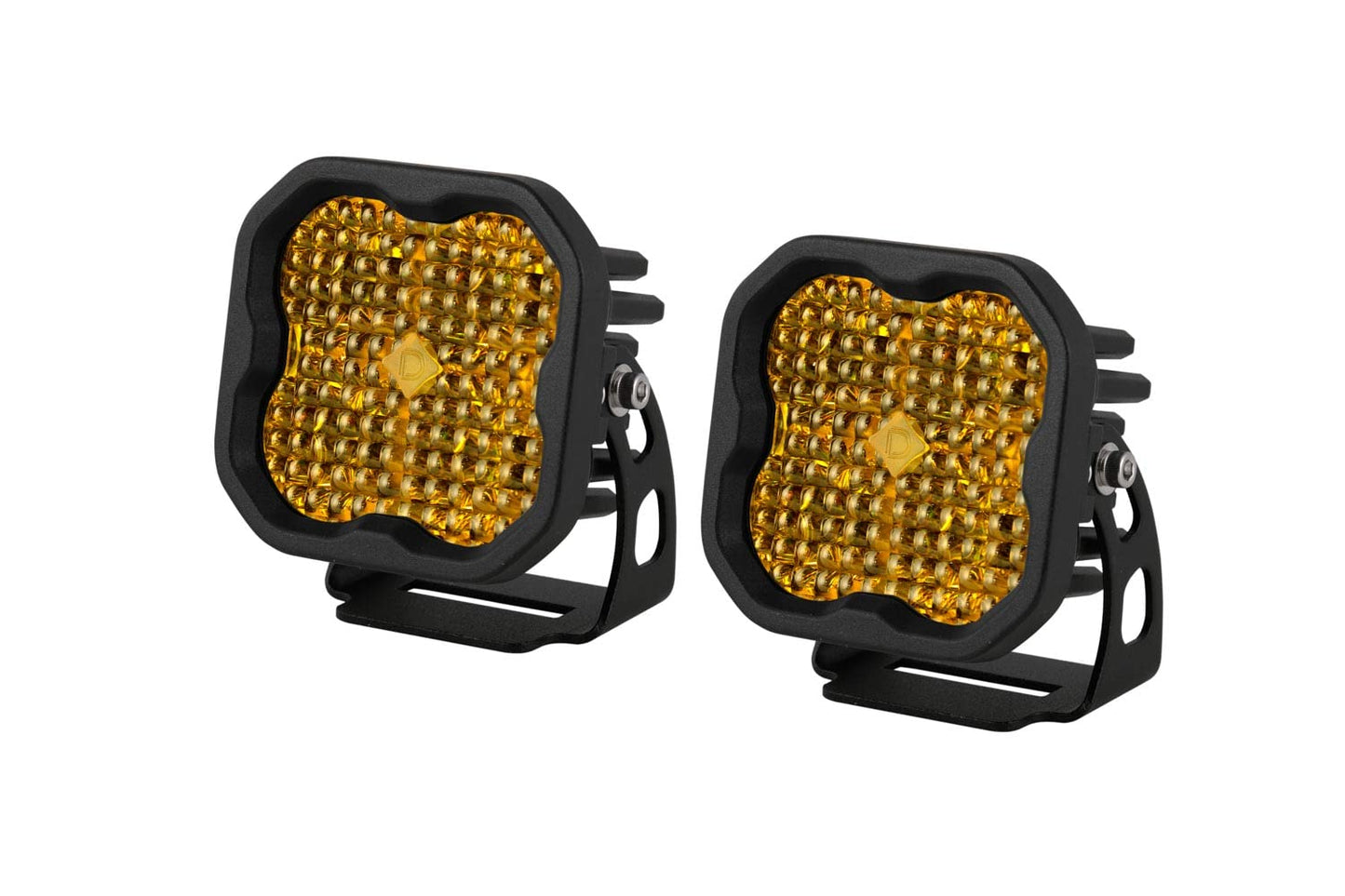 Diode Dynamics SS3 SAE Yellow Sport LED Pod (pair), Combo with Amber Backlight