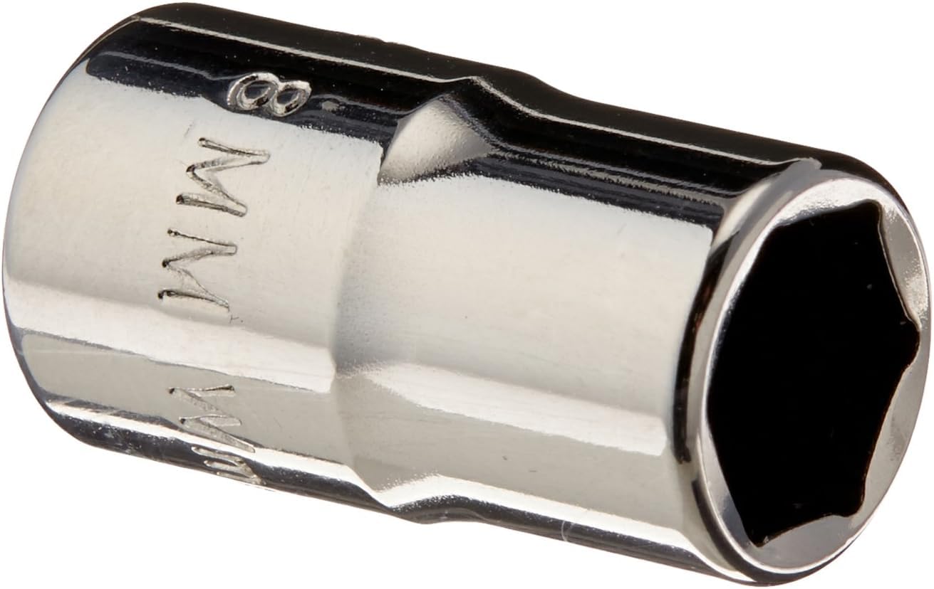 Williams JHWM-604 1/4-Inch Drive Shallow SAE Socket, 6 Point, 1/8-Inch Size, High-Polished Chrome Finish, Designed For Use On 6 Point Fasteners