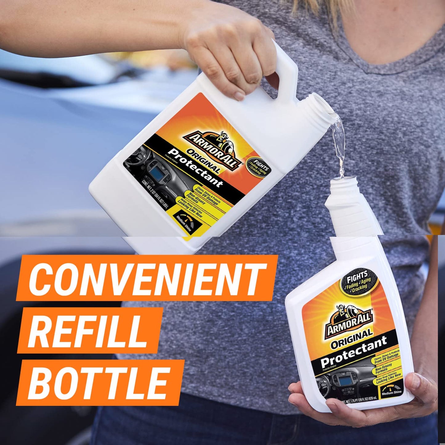 Armor All Car Protectant Refill, Car Interior Cleaner with UV Protection, 1 Gal Each, 128 Fl Oz (Pack of 1),White