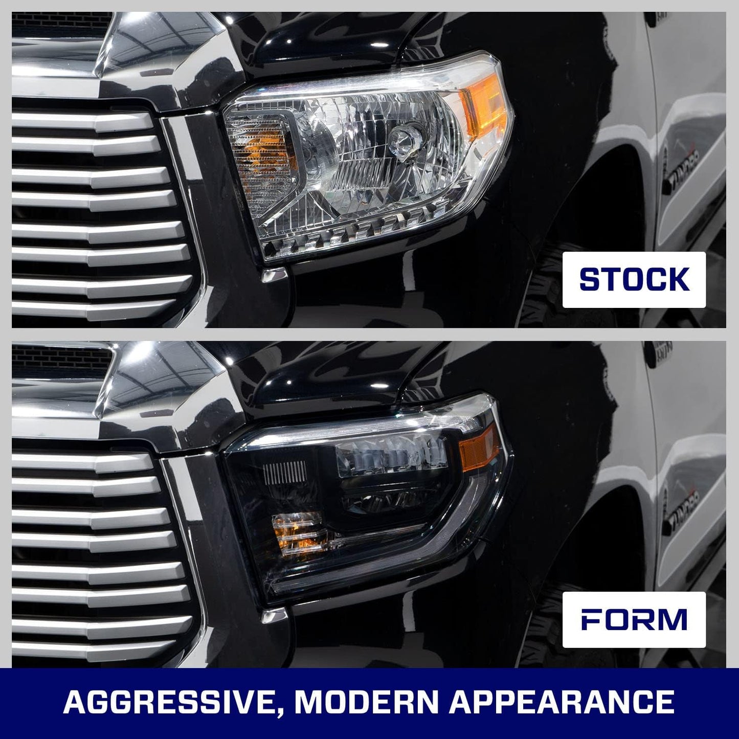 Sequential LED Reflector Headlights compatible with Toyota Tundra 2014-2021 (pair)