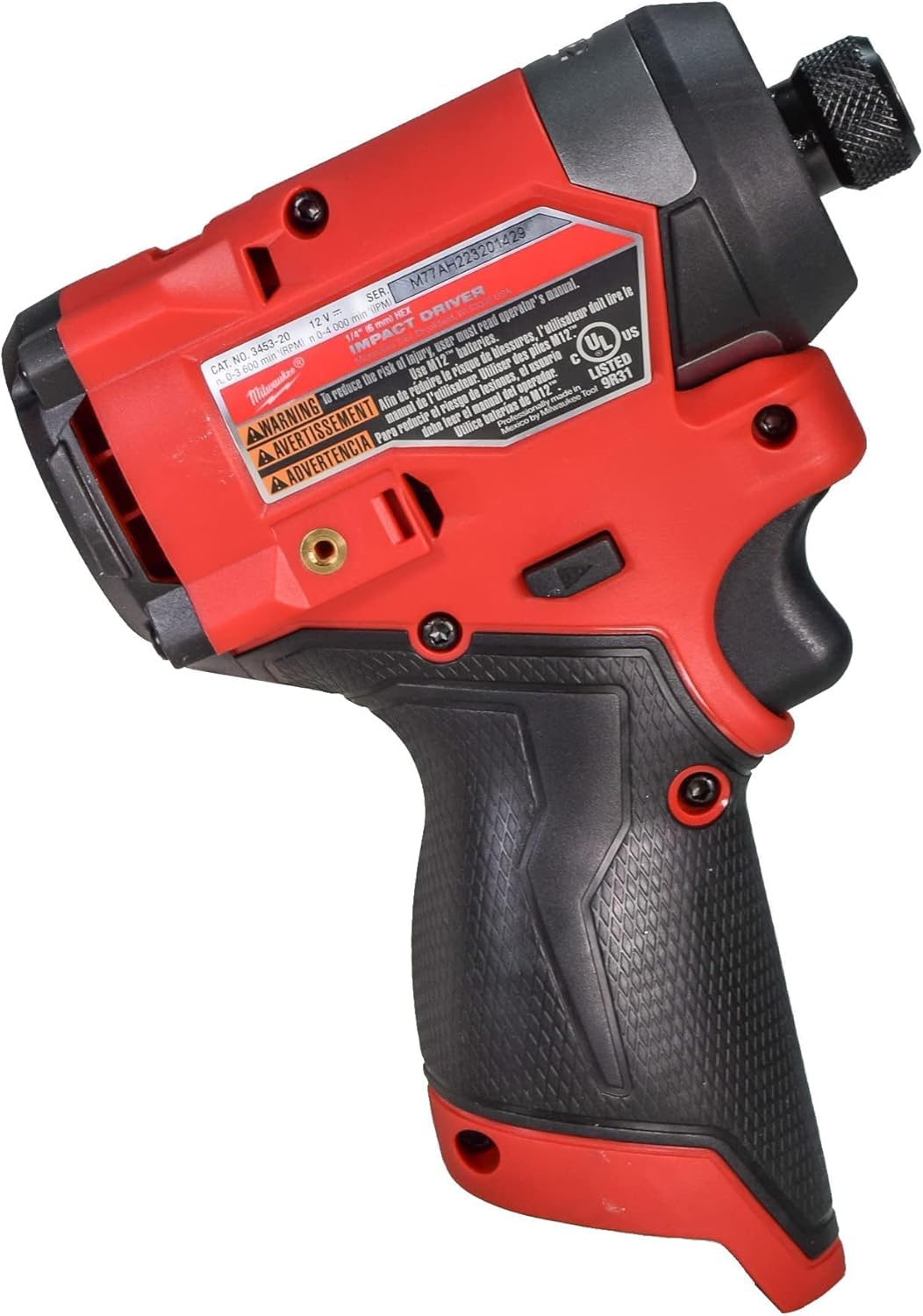 Milwaukee 3453-20 12V Fuel 1/4" Cordless Hex Impact Driver (Bare Tool)