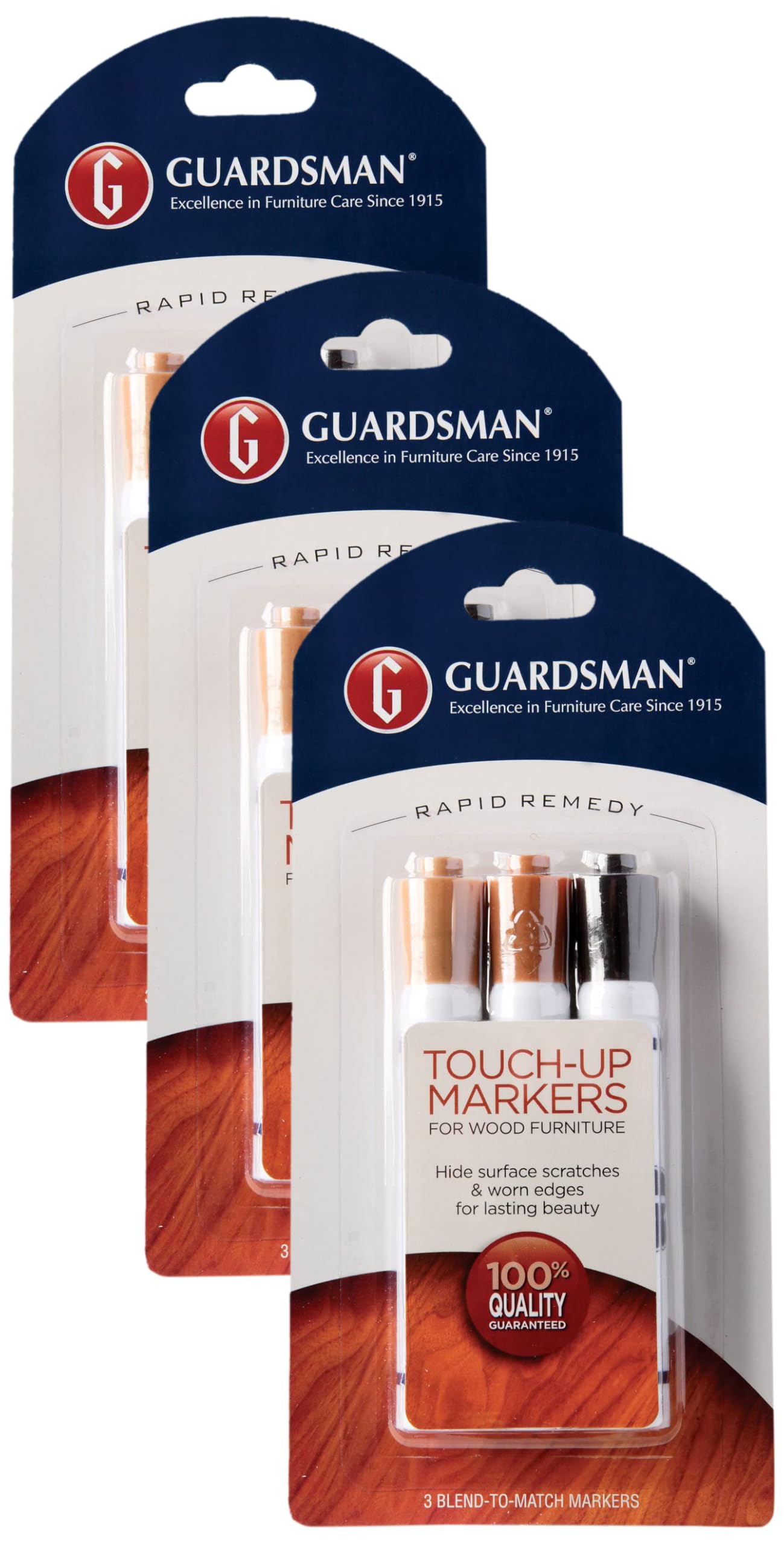Guardsman Wax Wood Furniture Filler Sticks, Furniture Scratch Repair Kit for Wood Floors, Cabinets, Chairs, and Furnishings, 5 Colors