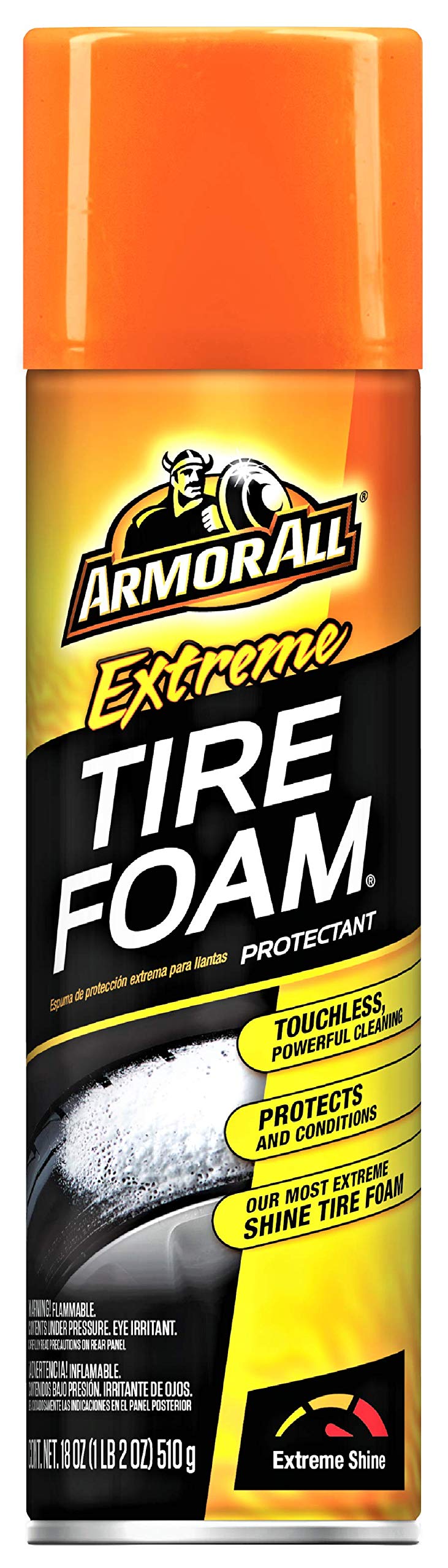 Armor All Tire Foam, Tire Cleaner Spray for Cars, Trucks, Motorcycles, 20 Oz Each, 1.25 Pound (Pack of 1)