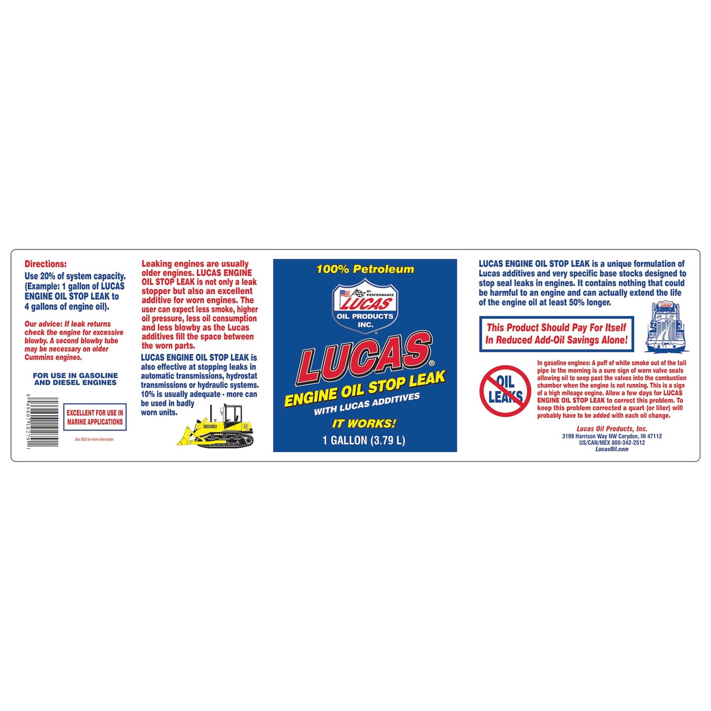 Lucas Oil 10279 Engine Oil Stop Leak - 1 Gallon