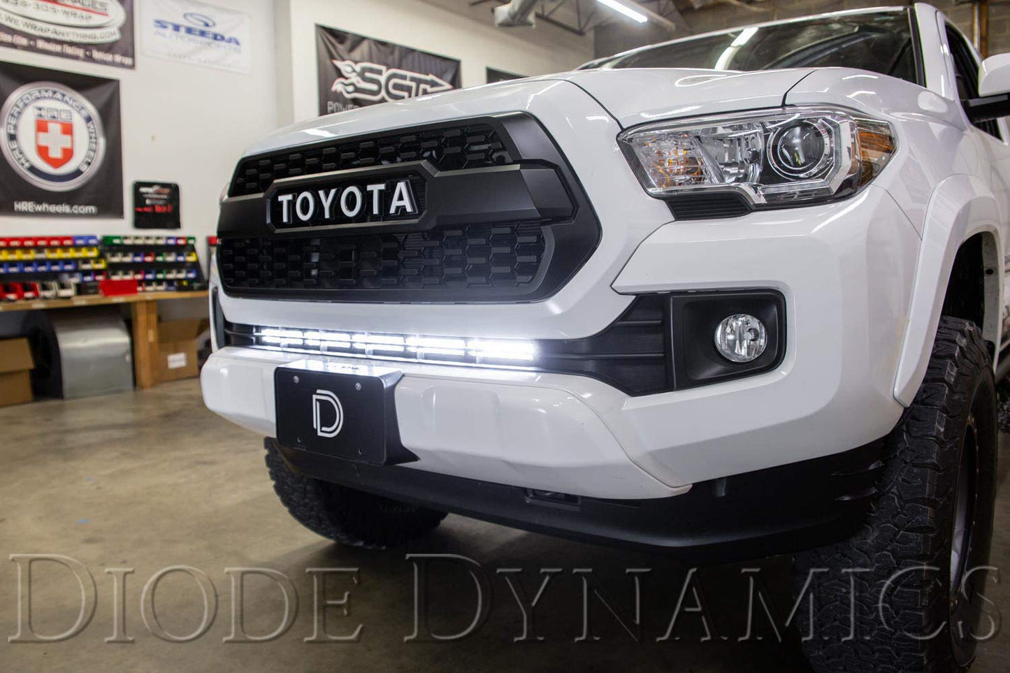Diode Dynamics Stealth White Combo 30" LED Light Bar Kit compatible with Toyota Tacoma 2016-2023