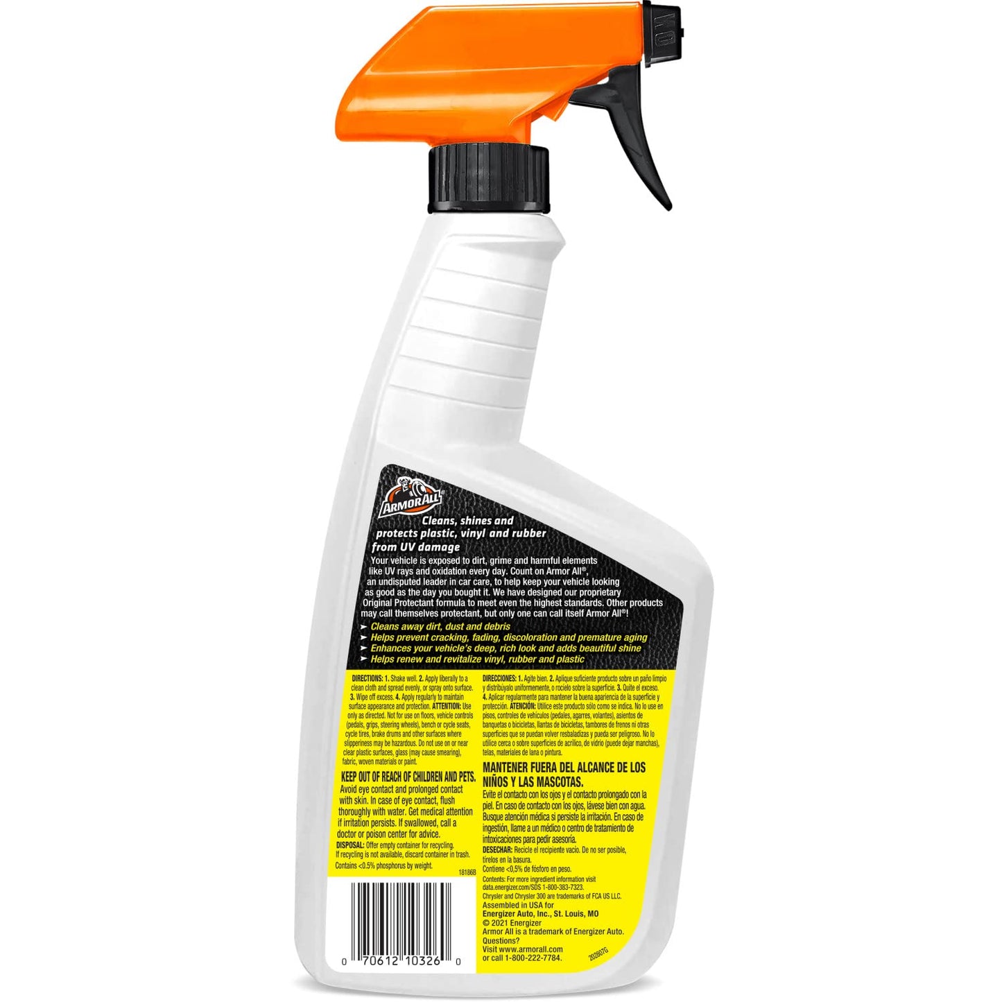 Armor All Car Protectant Refill, Car Interior Cleaner with UV Protection, 1 Gal Each, 128 Fl Oz (Pack of 1),White