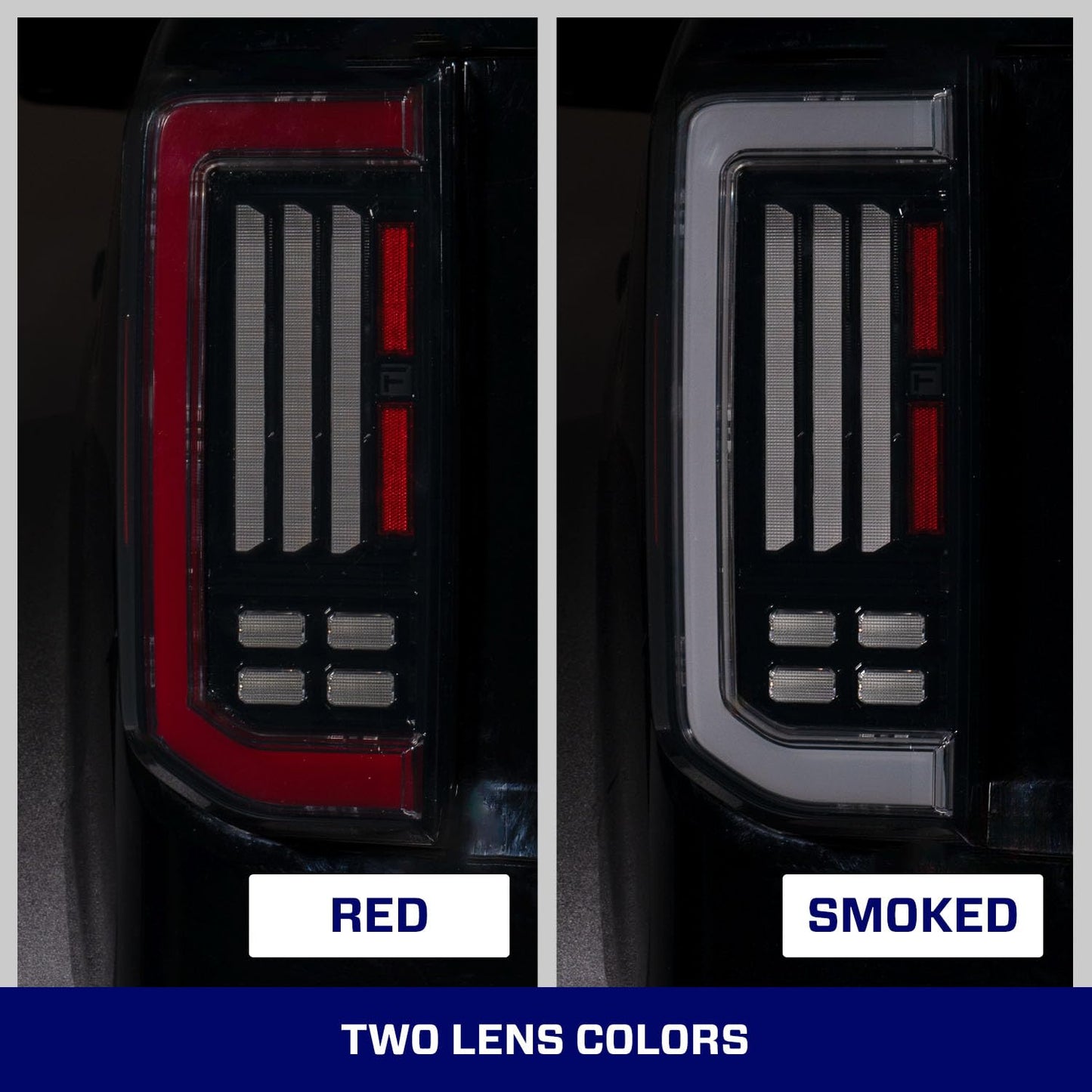 LED Tail Lights compatible with Ford Bronco 2021-2025 (pair), Smoked