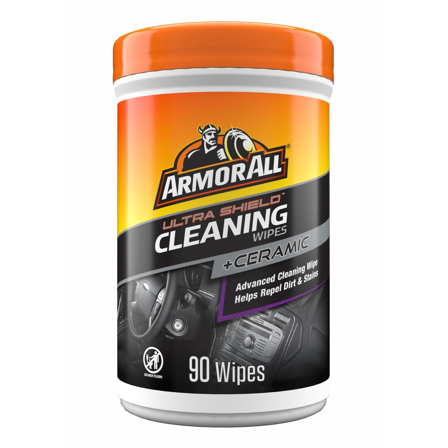 Armor All Car Interior Protectant Wipes, 90 Count Canister, UV Protectant for Vinyl, Rubber, Plastic, Trim and Dashboards