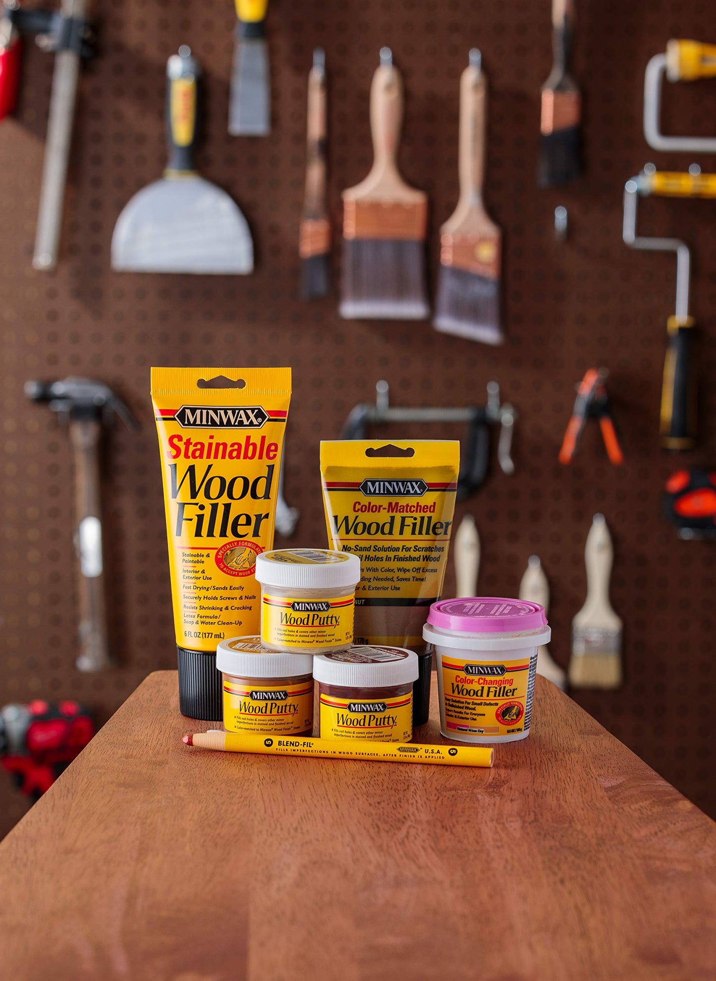 Minwax 13613000 Wood Putty, 3.75 Ounce, Mahogany