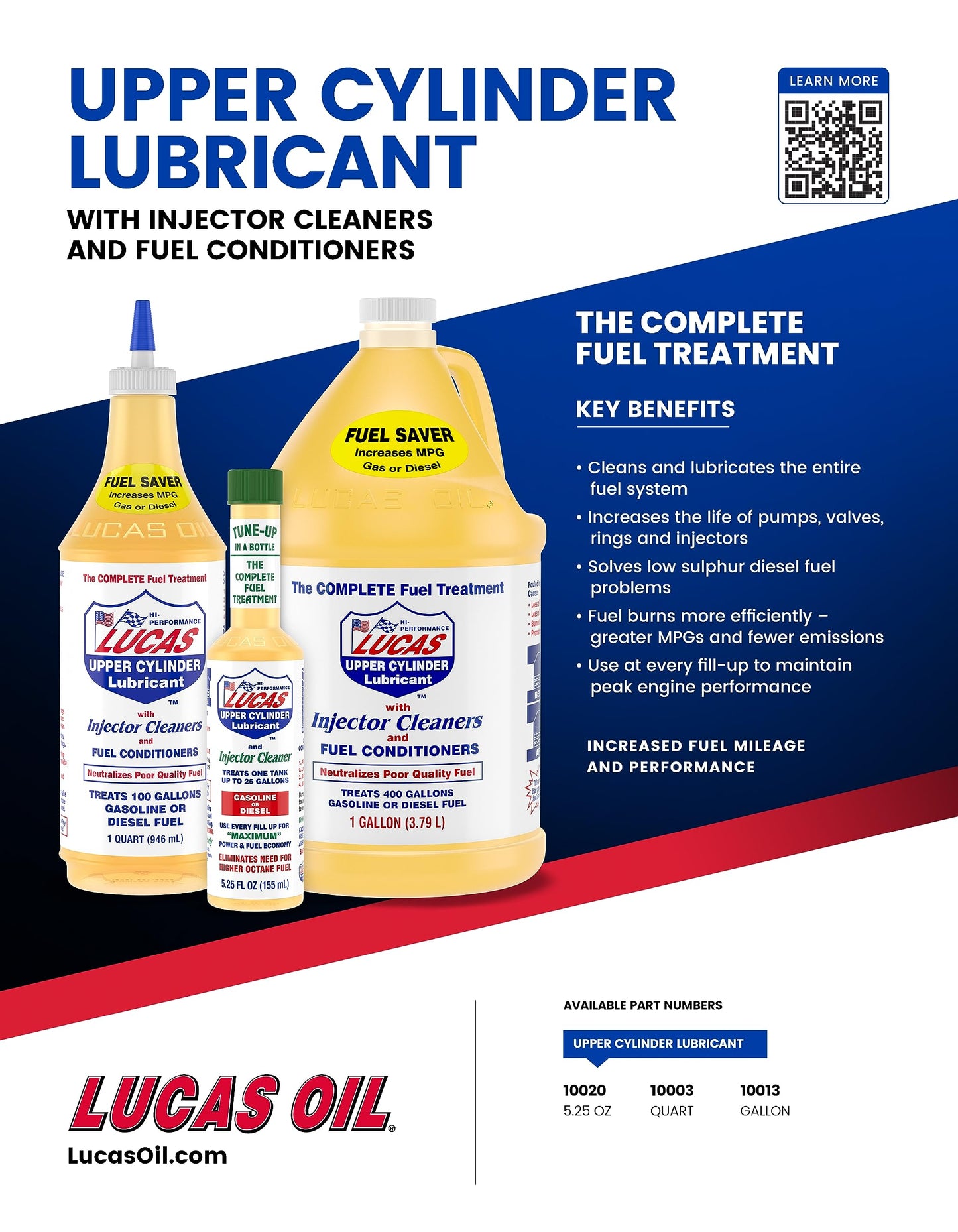 Lucas Oil 10003 Fuel Treatment - 1 Quart