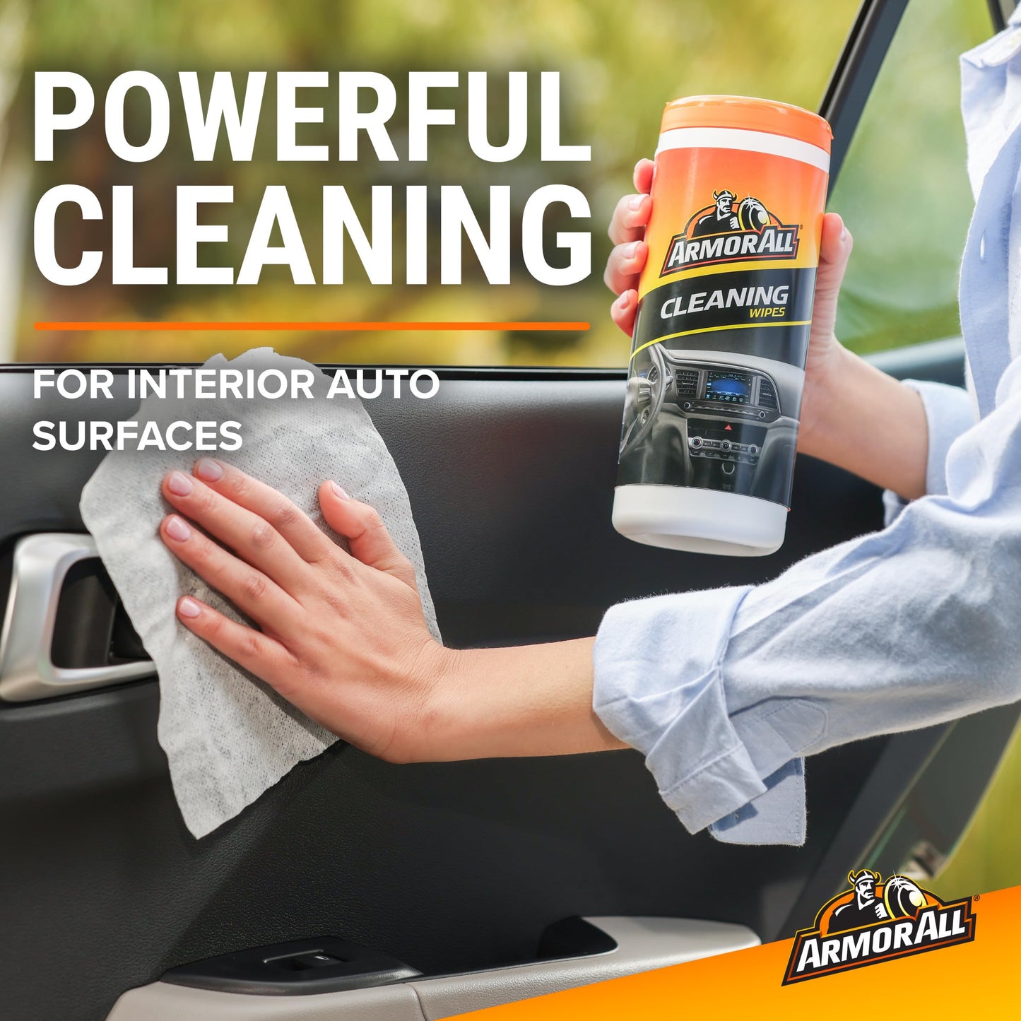 Armor All Car Interior Protectant Wipes, 90 Count Canister, UV Protectant for Vinyl, Rubber, Plastic, Trim and Dashboards