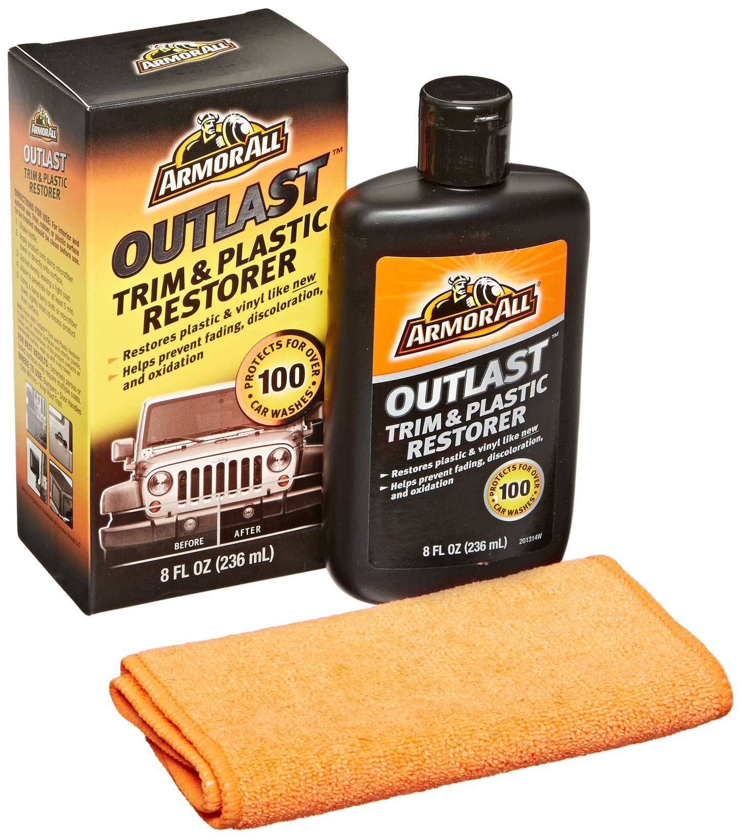 Armor All Outlast Car Trim & Plastic Cleaner , Cleans Cars, Trucks, and Motorcycles, 8 Oz