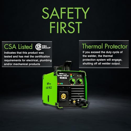 Forney 271 Easy Weld 140 MP Multi-Process Welder - Versatile 3-in-1 Welding Machine for MIG, DC TIG, and Stick Welding Application