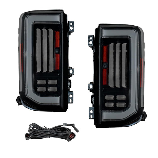 LED Tail Lights compatible with Ford Bronco 2021-2025 (pair), Smoked