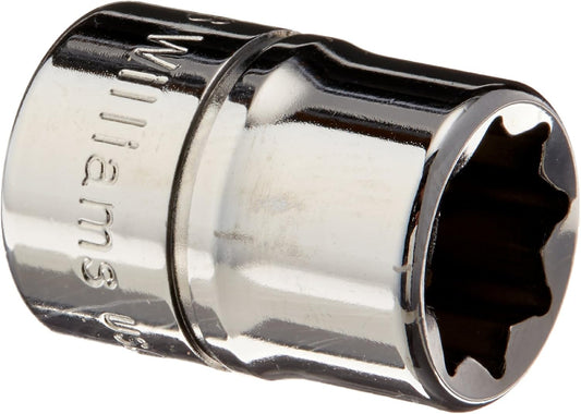 Williams JHWBD-812 SuperTorque 3/8-Inch Drive Shallow 8-Point 3/8-Inch Socket with Lobular Openings and Chrome Finish