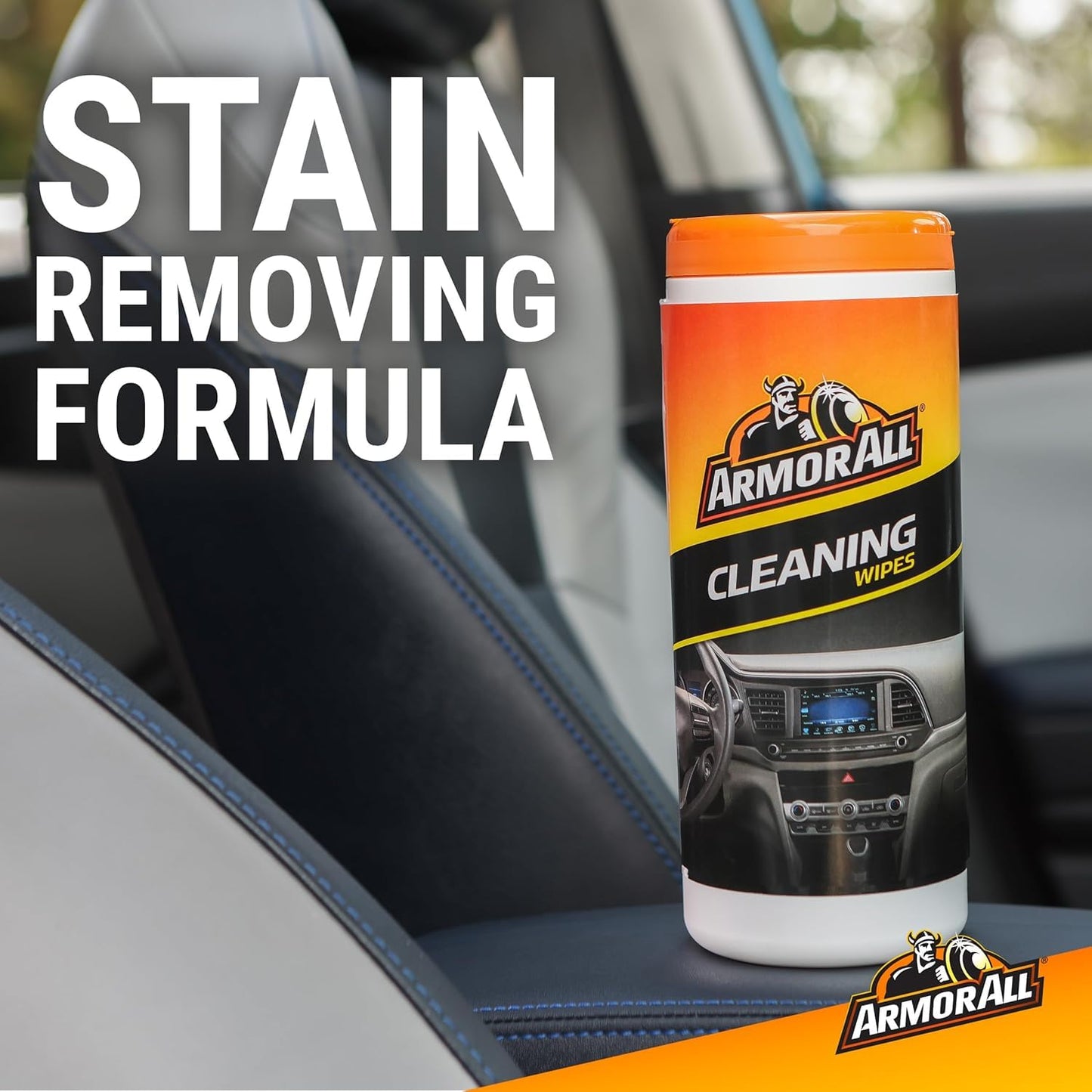 Armor All Car Interior Protectant Wipes, 90 Count Canister, UV Protectant for Vinyl, Rubber, Plastic, Trim and Dashboards